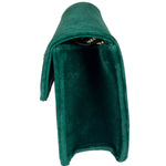 Gucci Green Velvet/Leather Trim Square G Broadway Shoulder Bag