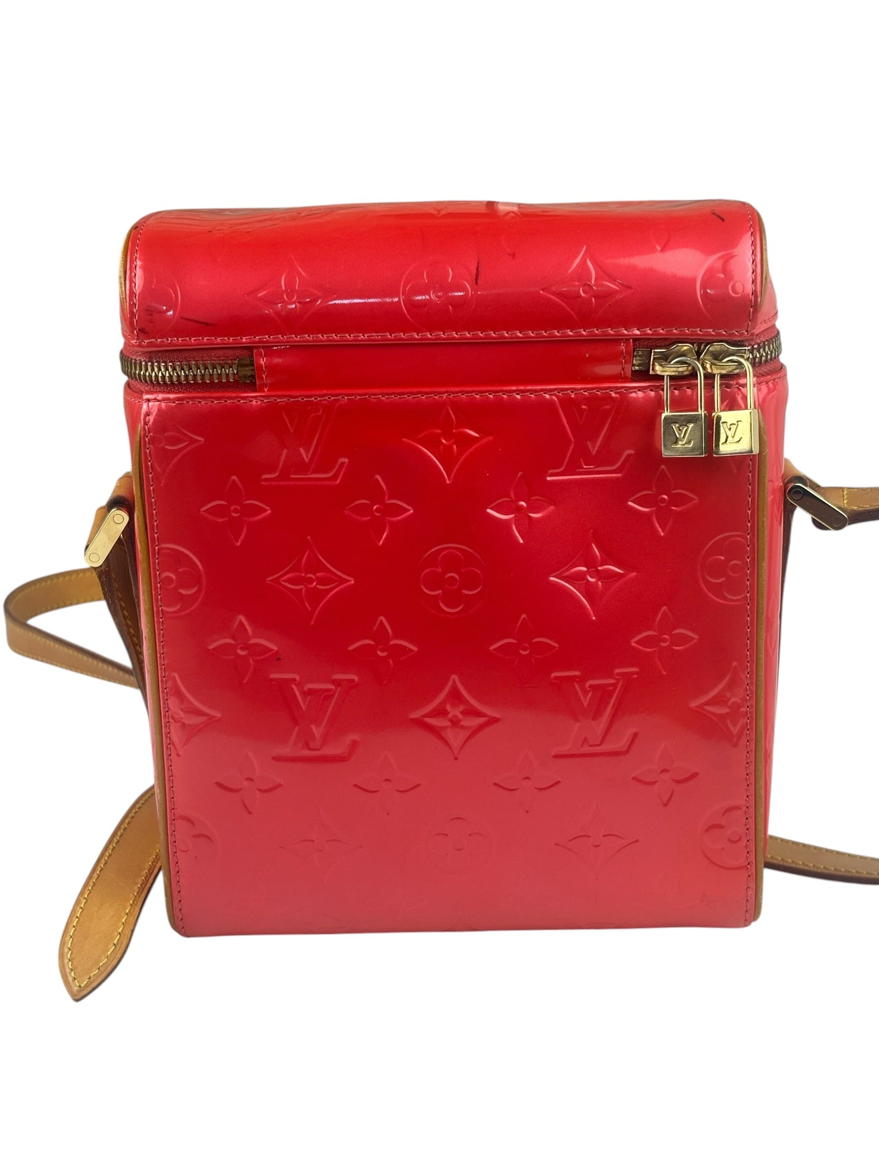 Louis Vuitton Vintage Fuchsia Pink Vernis Sullivan Verrical Crossbag