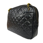 Chanel Black Quilted Lambskin Camera Bag 1989