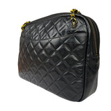 Chanel Black Quilted Lambskin Camera Bag 1989