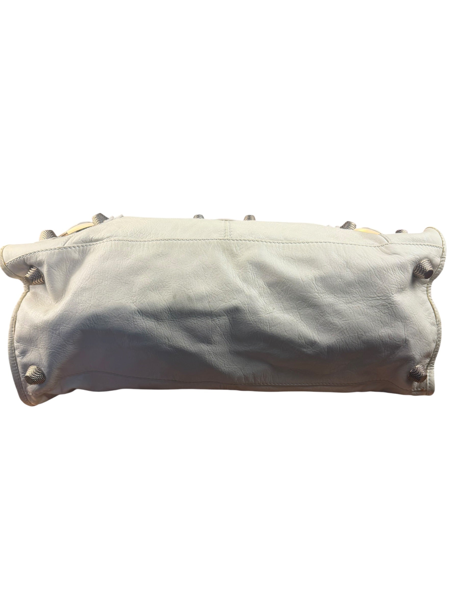 Balenciaga White Leather Giant 21 City Shoulder Bag