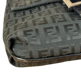 Fendi Black Zucchino Messenger Crossbody Bag