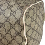 Gucci Beige/White Leather Trim GG Joy Boston Bag