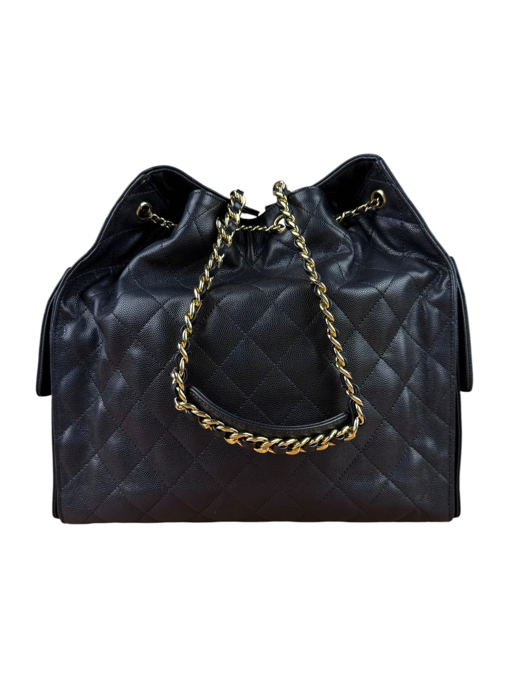 Chanel Medium Black Caviar 25 Hobo Bag