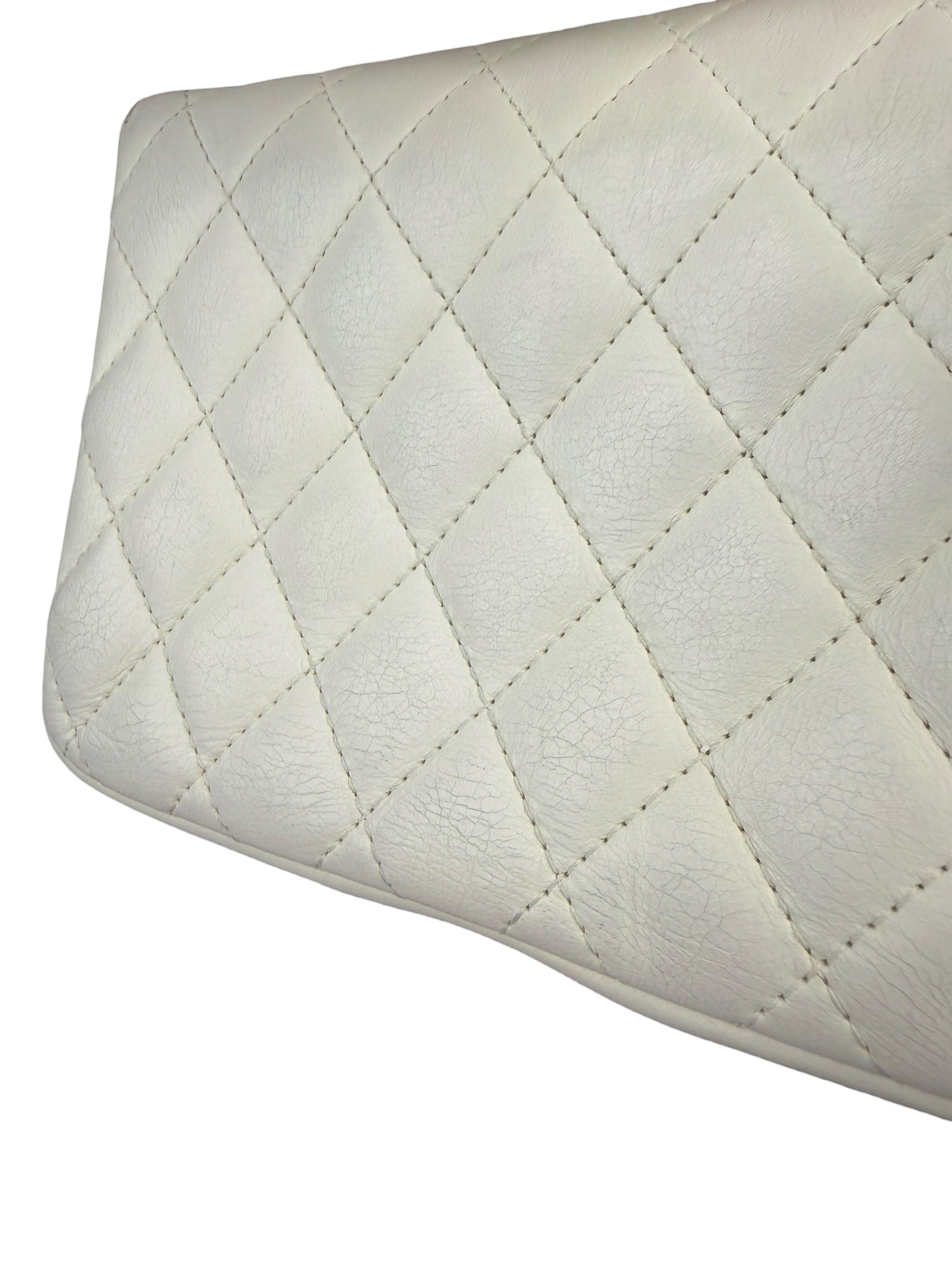Chanel White Quilted Leather Side-Packs Dual Shoulder Bag 2019