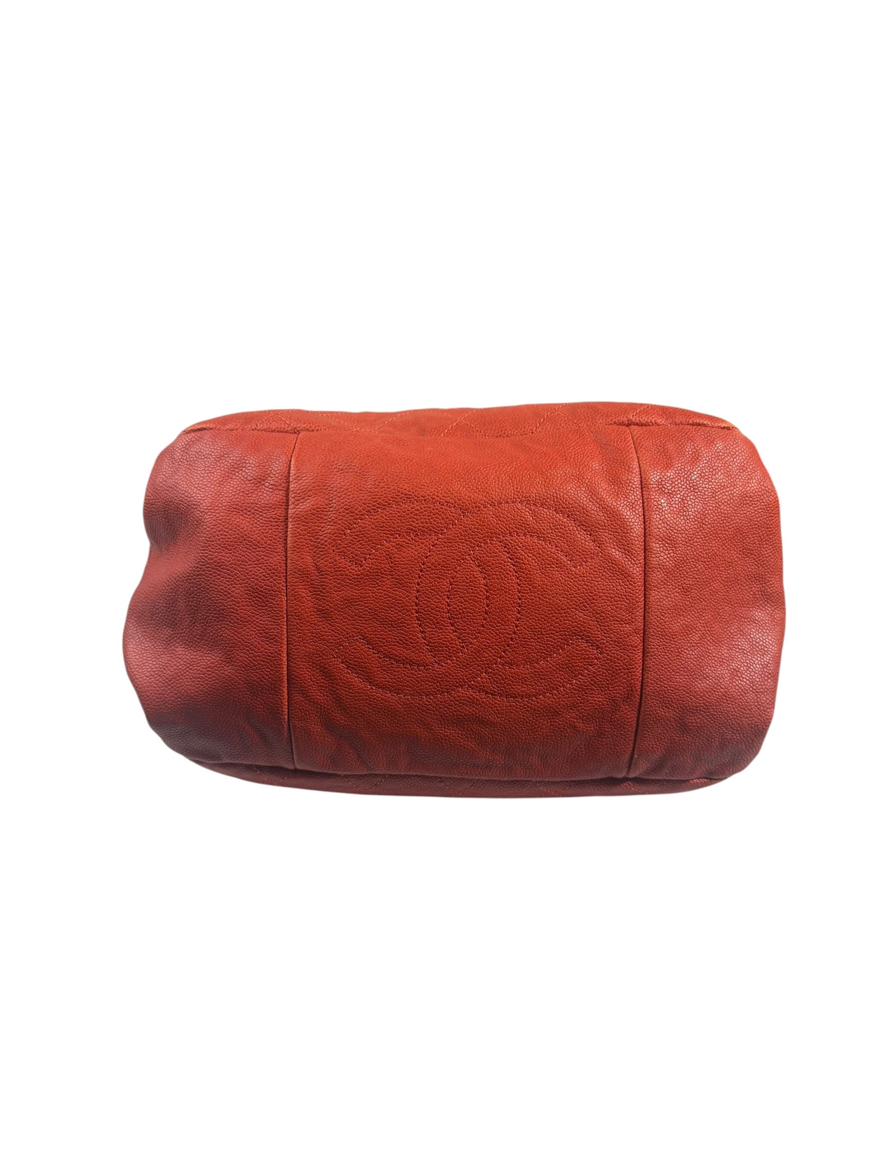 Chanel Red Caviar Quilted Small Frame Shoulder Bag 2011