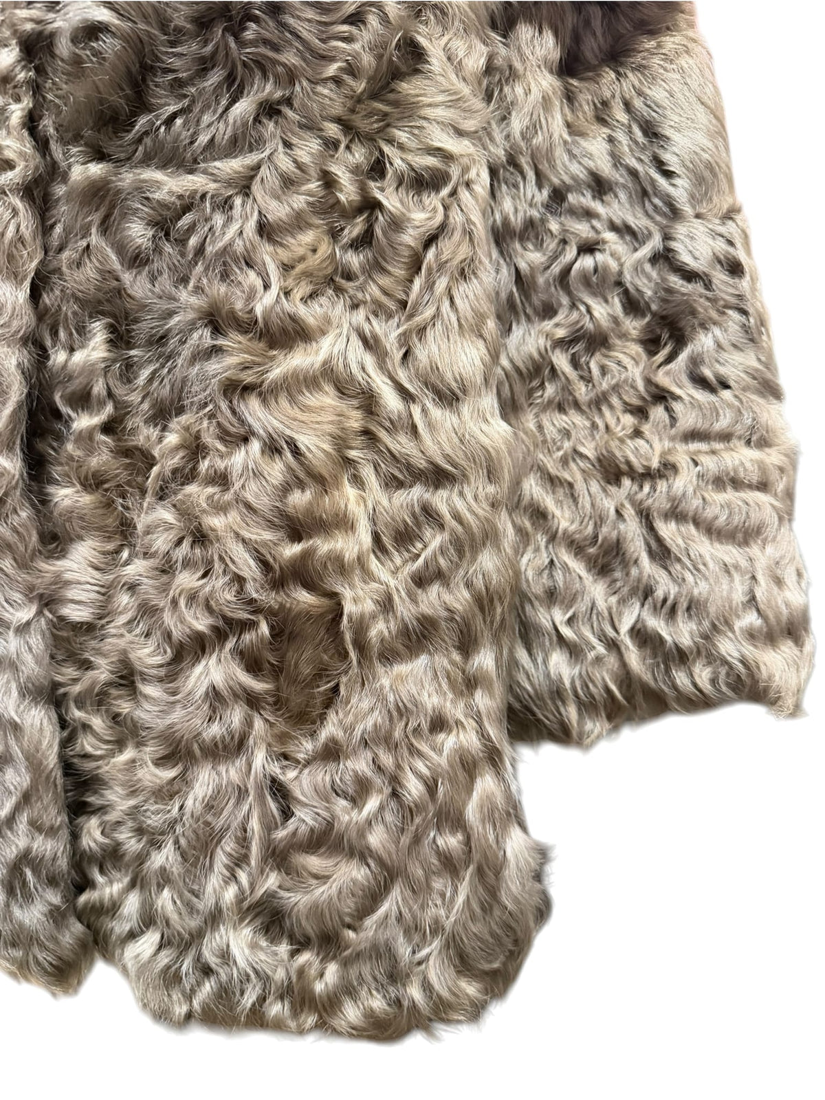 Vintage Moonbat Taupe Grey Persian Lamb Fur Coat
