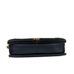 Chanel Navy Lambskin Cube Embossed XL Boy Flap 2013