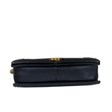 Chanel Navy Lambskin Cube Embossed XL Boy Flap 2013