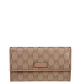 Gucci GG Pink Crystal Canvas Long Wallet