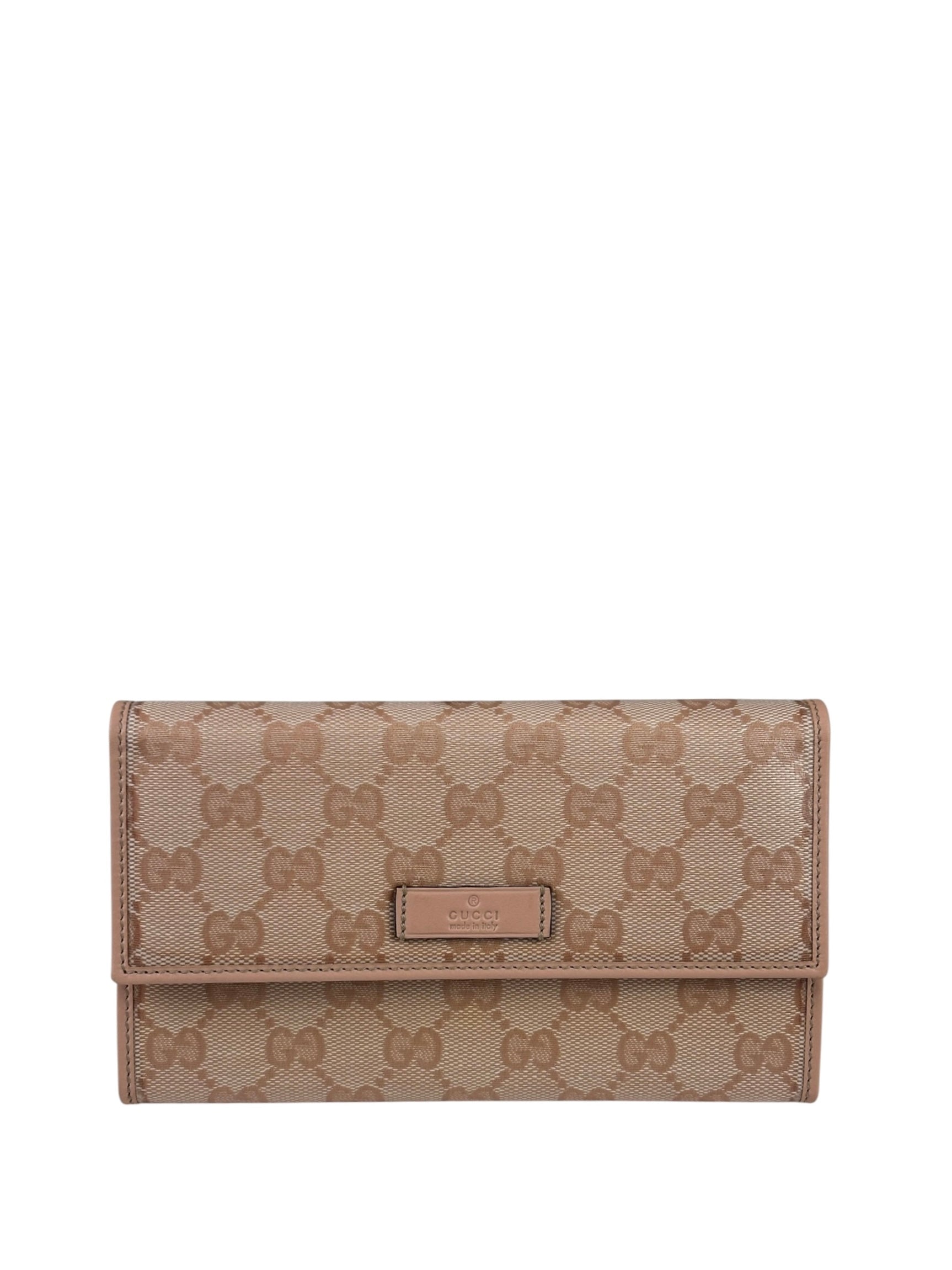 Gucci GG Pink Crystal Canvas Long Wallet