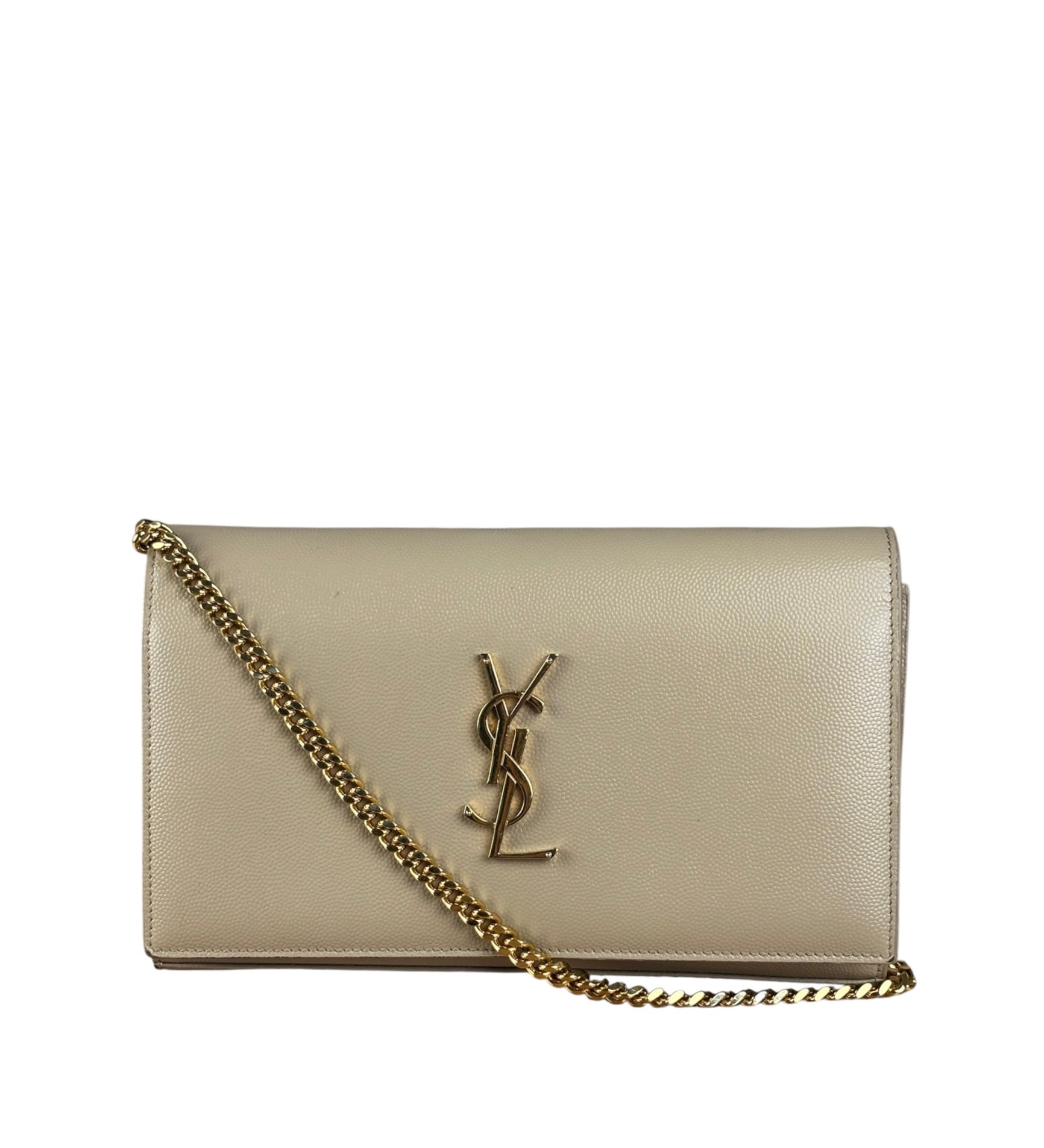 Yves Saint Laurent Cream Embossed Leather KateCrossbody Bag