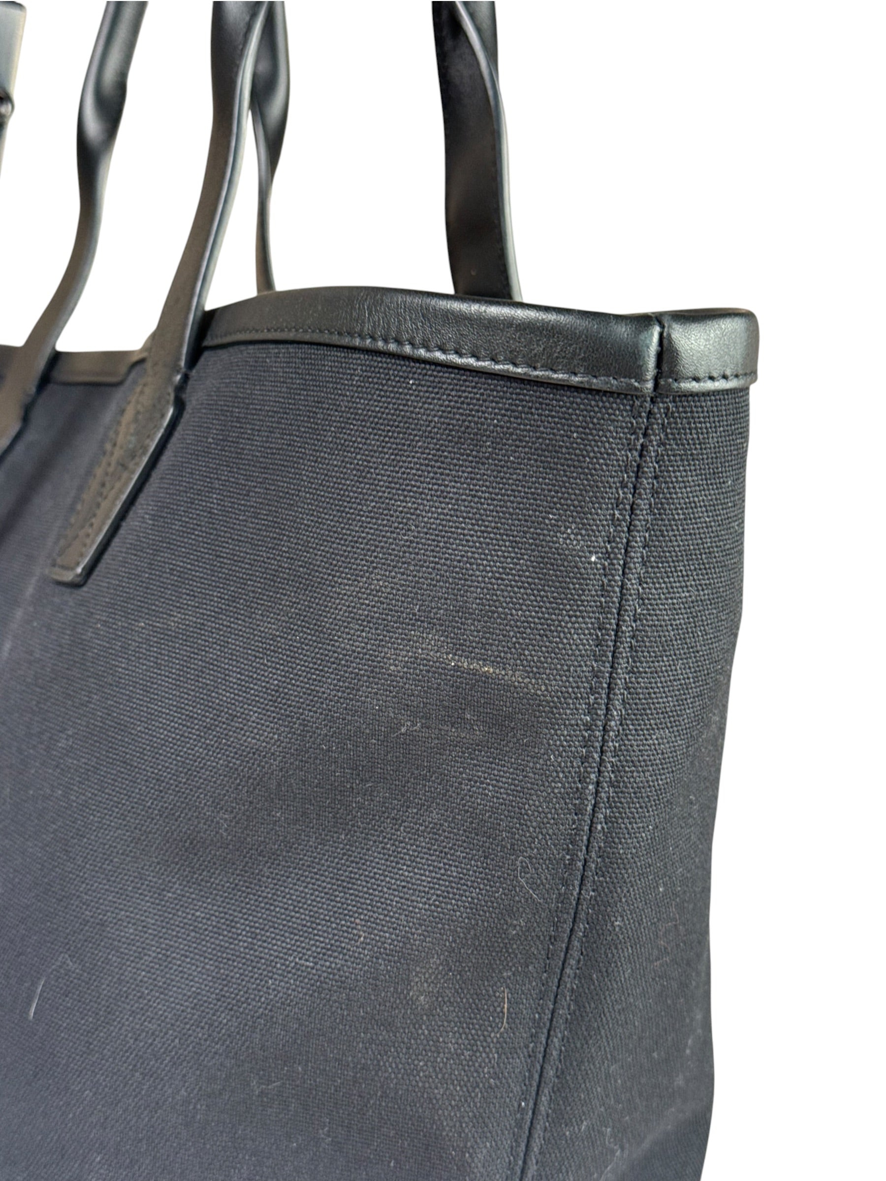 Prada Green Saffiano Leather Medium Double Tote Bag