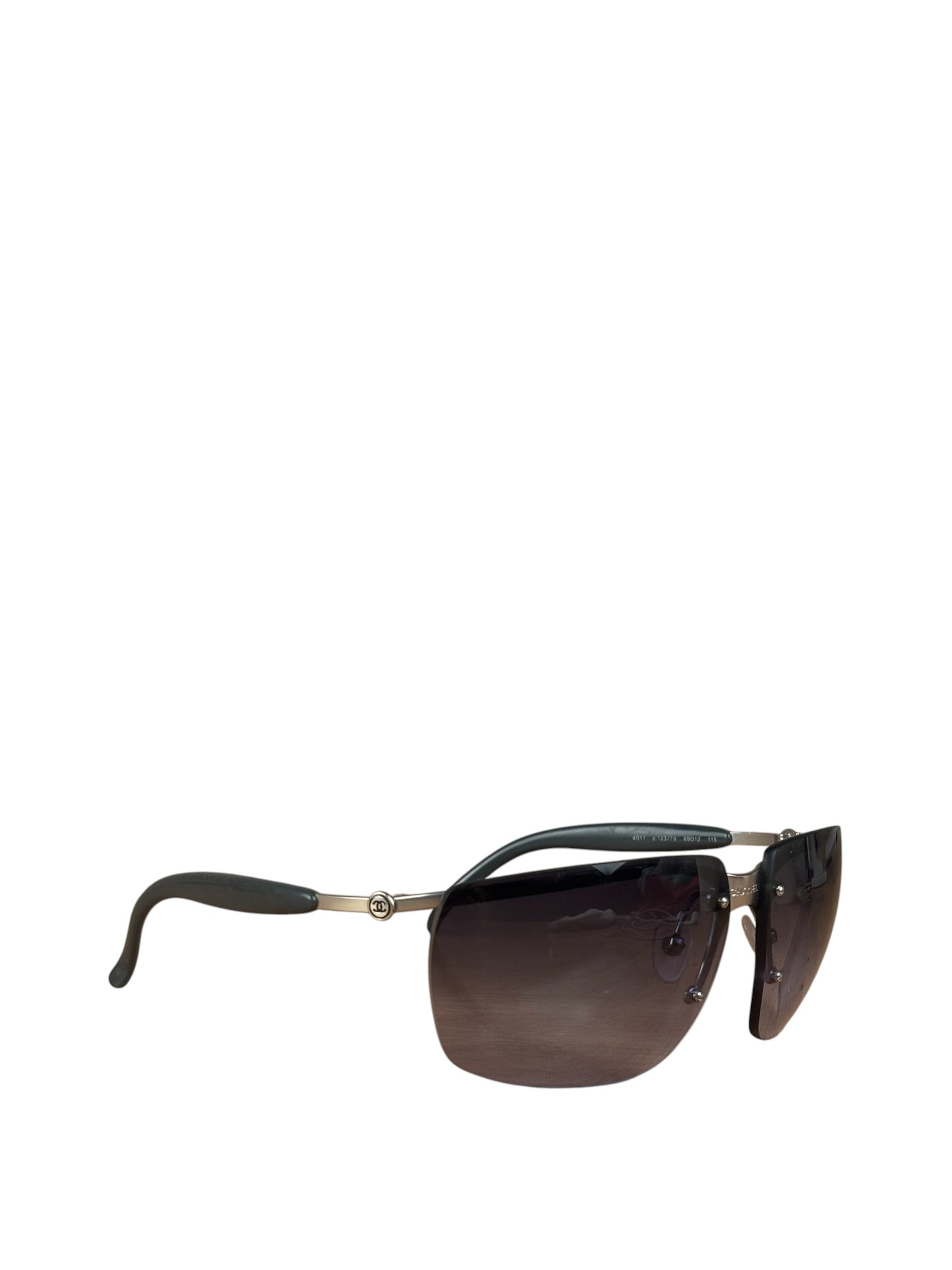 Chanel Vintage Rimless Shield Sunglasses-4009