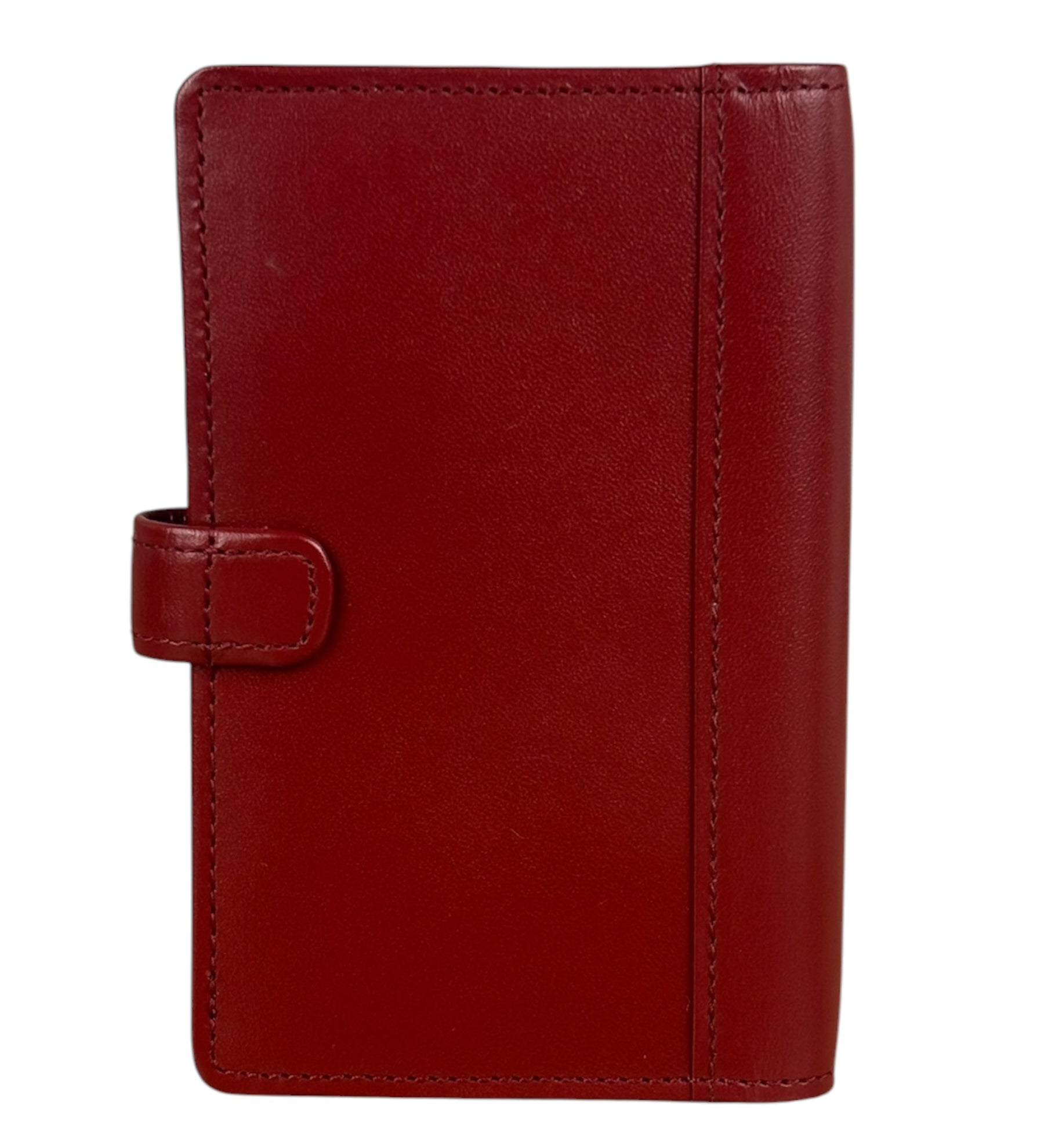 Burberry Red Leather London 5-Ring System Binder Planner