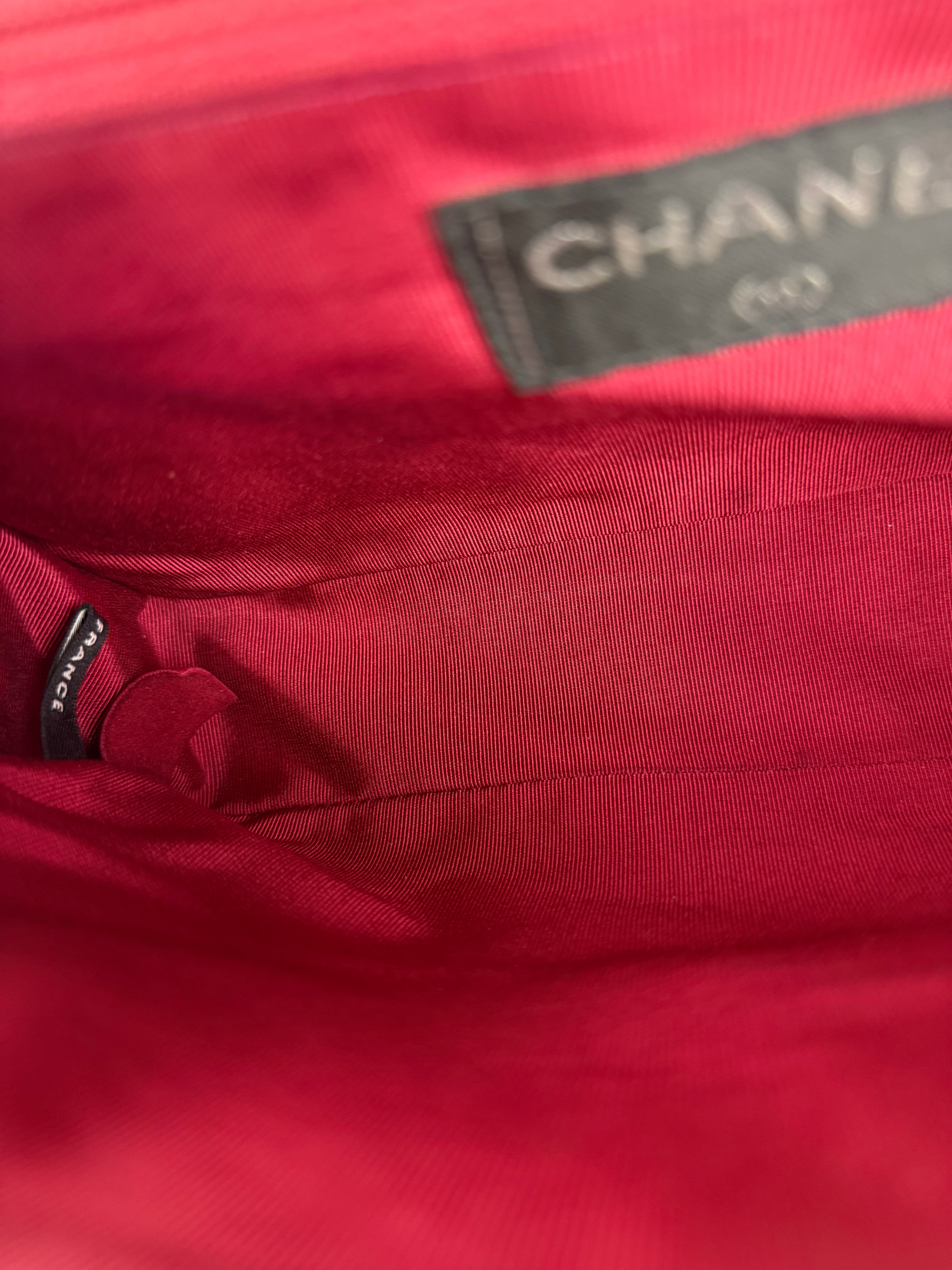 Chanel Red Patent Chocolate Bar Chain Flap Bag 2000