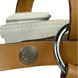 Hermes Beige/Brown Leather Trim Cabalicol Tote