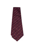 Mondo Di Marco Burgundy Square Print Tie