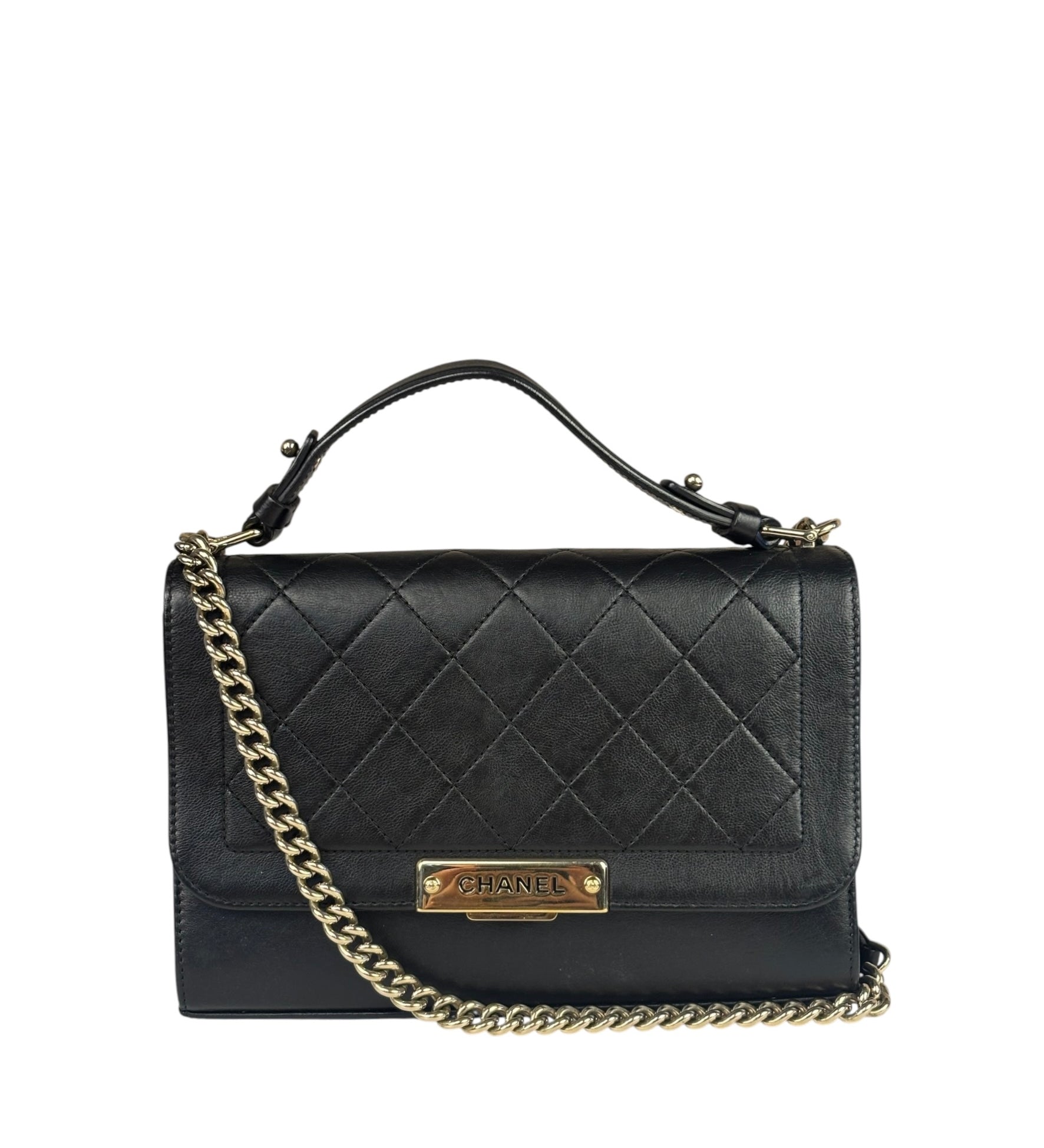Chanel Black Leather Paris-Cuba Click Flap Bag 2017