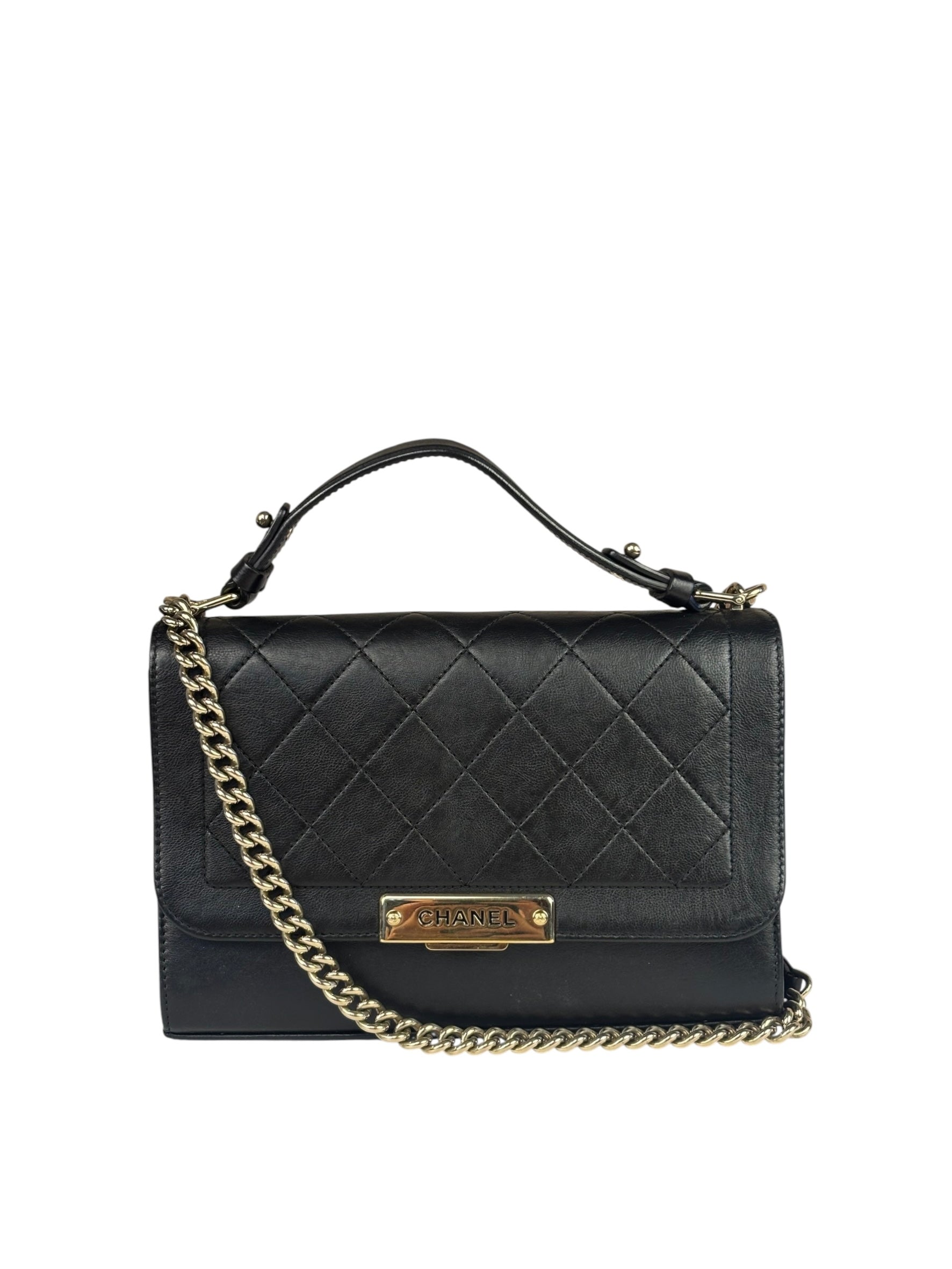 Chanel Black Leather Paris-Cuba Click Flap Bag 2017