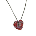 Chanel Vintage Heart CC Necklace