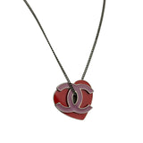 Chanel Vintage Heart CC Necklace