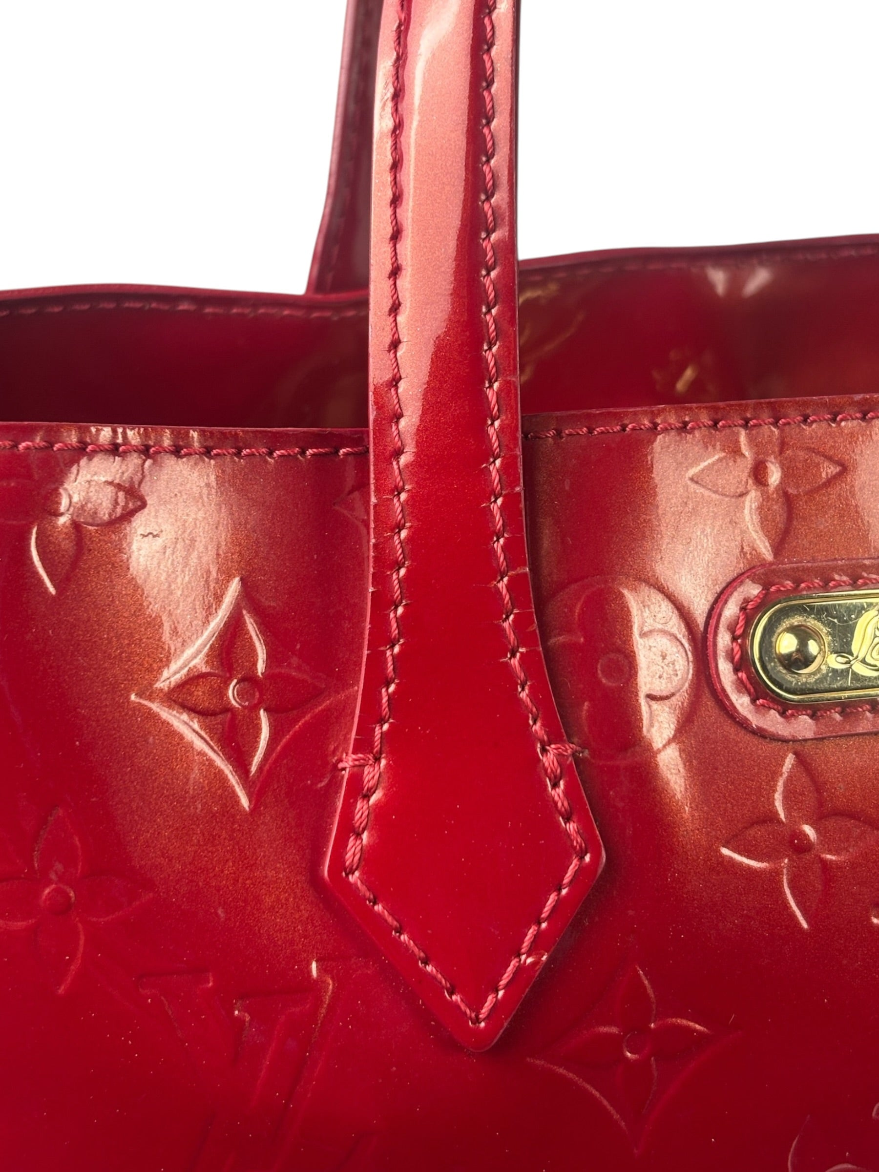 Louis Vuitton Monogram Red Vernis Wilshire PM