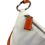 Prada Vintage Re-Edition Orange/White Tessuto Nylon Shoulder Bag