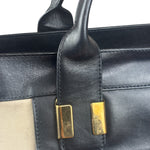 Chloe Beige/Black Leather Alice Satchel/Tote Bag