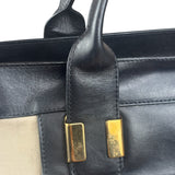 Chloe Beige/Black Leather Alice Satchel/Tote Bag