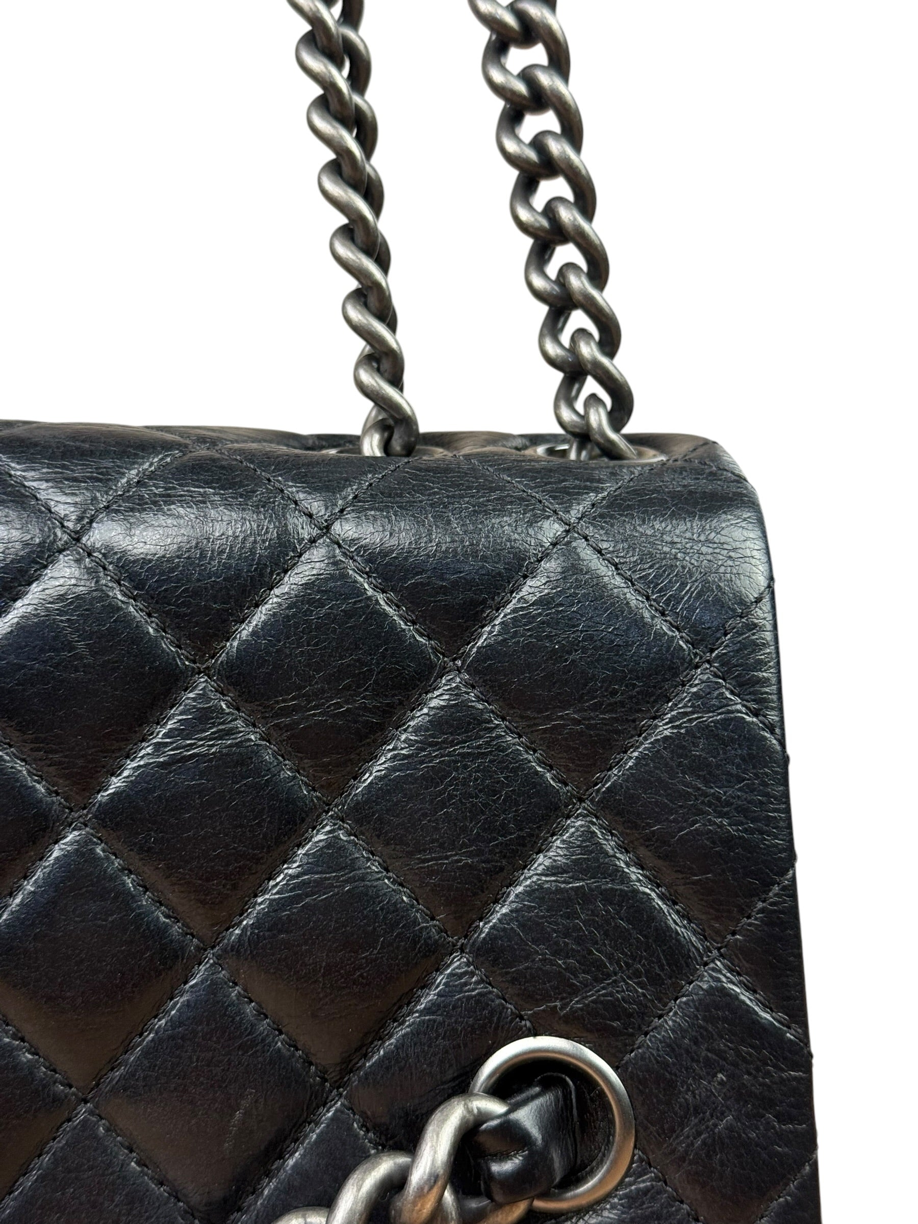 Chanel Black Leather Quilted Leather 31 Rue Cambon Flap Bag 2014