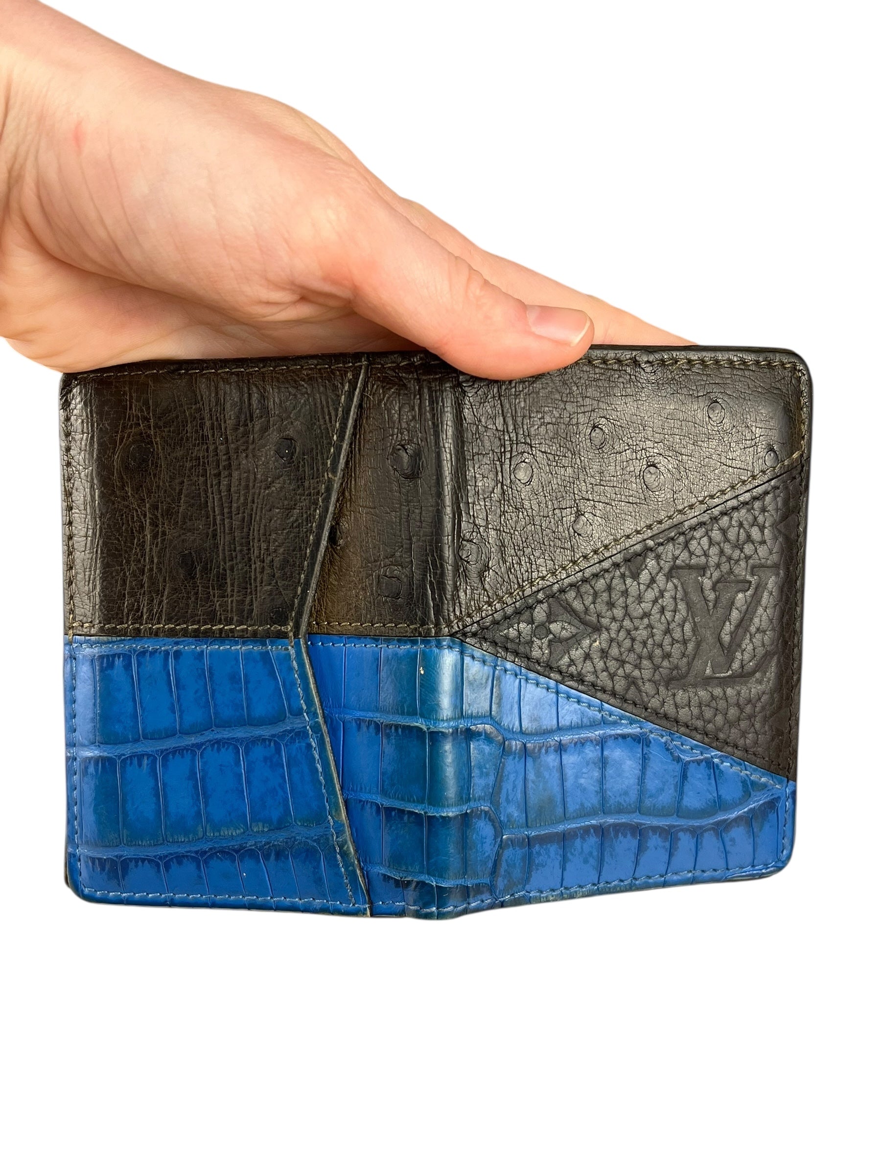 Louis Vuitton Ostrich Croc Pocket Organizer Wallet