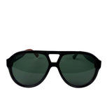 Gucci GG0159S Tricolor Block Acetate Aviator Sunglasses