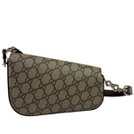 Gucci Beige Leather GG Horsebit 1955 Asymmentric Two-Way Bag