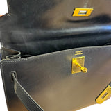 Hermes Kelly 32 Black Box Leather 1991