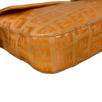 Fendi Vintage Orange Zucca Mamma FF Monogram Baguette