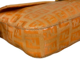 Fendi Vintage Orange Zucca Mamma FF Monogram Baguette