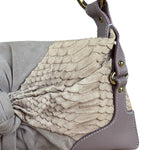 Fendi Lavender Python & Suede Pochette