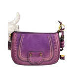 Gucci Vintage Purple Leather Small Snaffle Bit Shoulder Bag