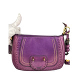 Gucci Vintage Purple Leather Small Snaffle Bit Shoulder Bag