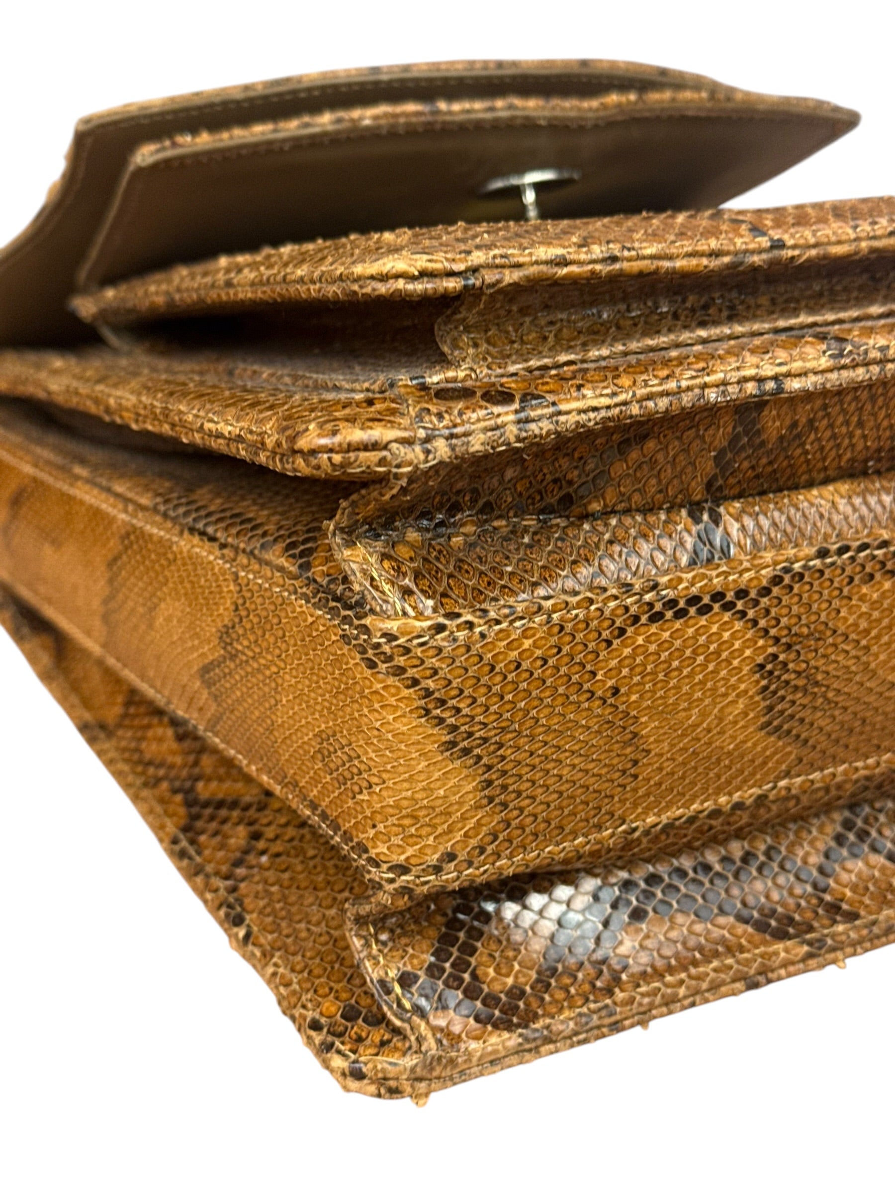 Vintage Snakeskin Top Handle Bag