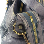 Balenciaga Purple Leather City Two-Way Bag