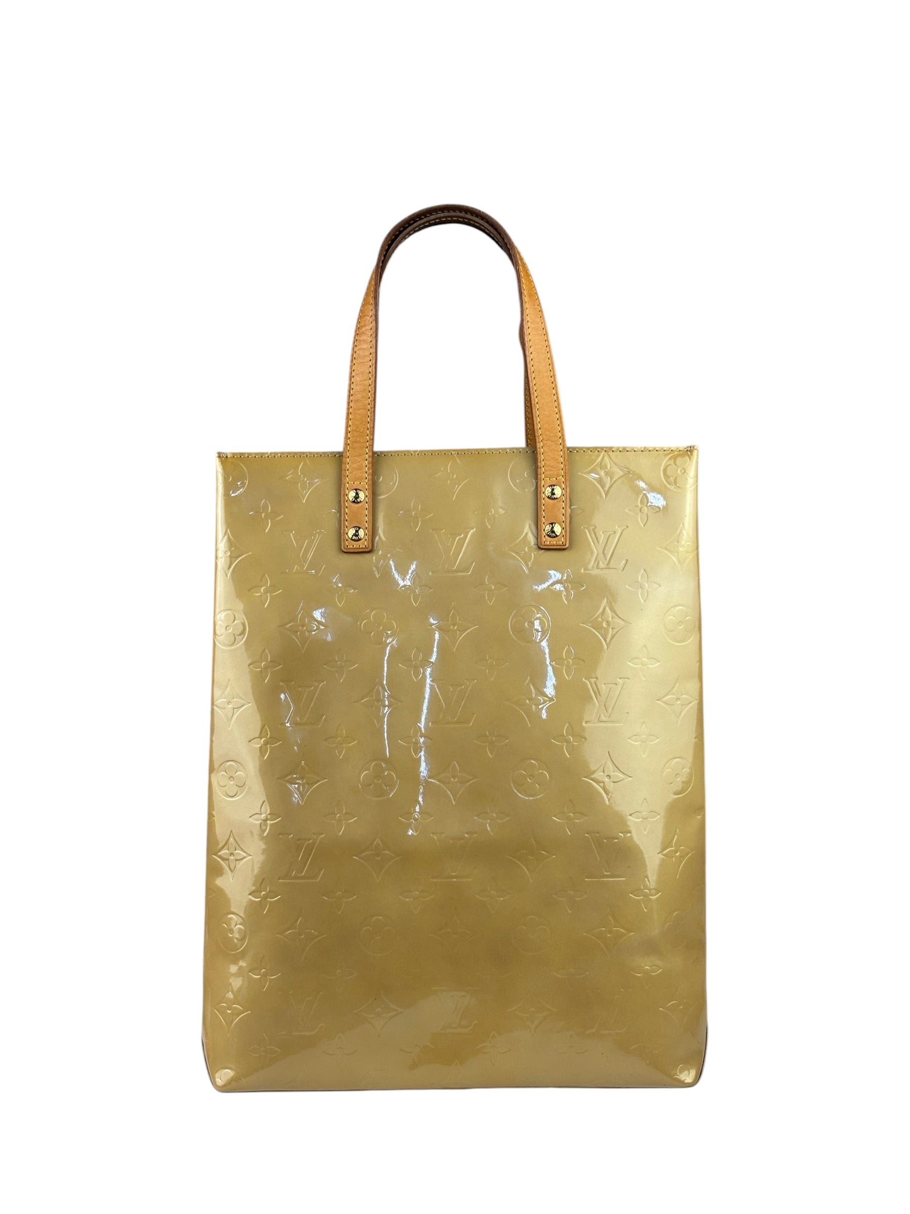 Louis Vuitton Yellow Vernis Reade Tote MM