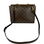 Louis Vuitton Black Leather/ Monogram Marignan 2Way Bag