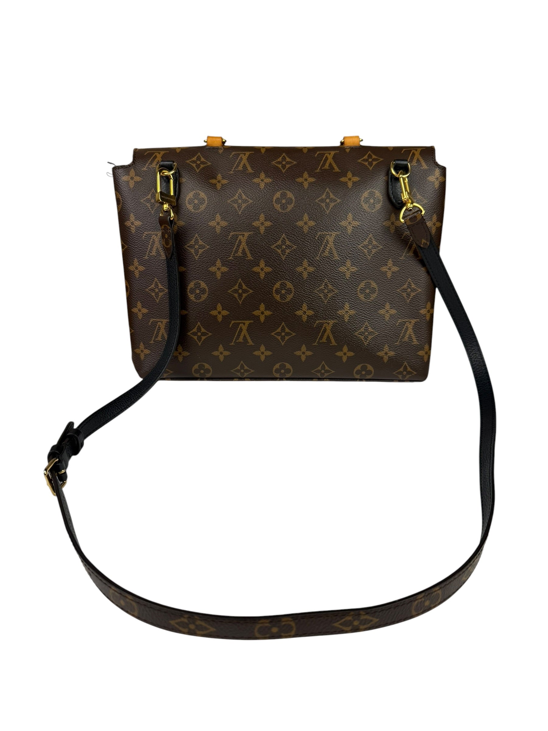 Louis Vuitton Black Leather/ Monogram Marignan 2Way Bag