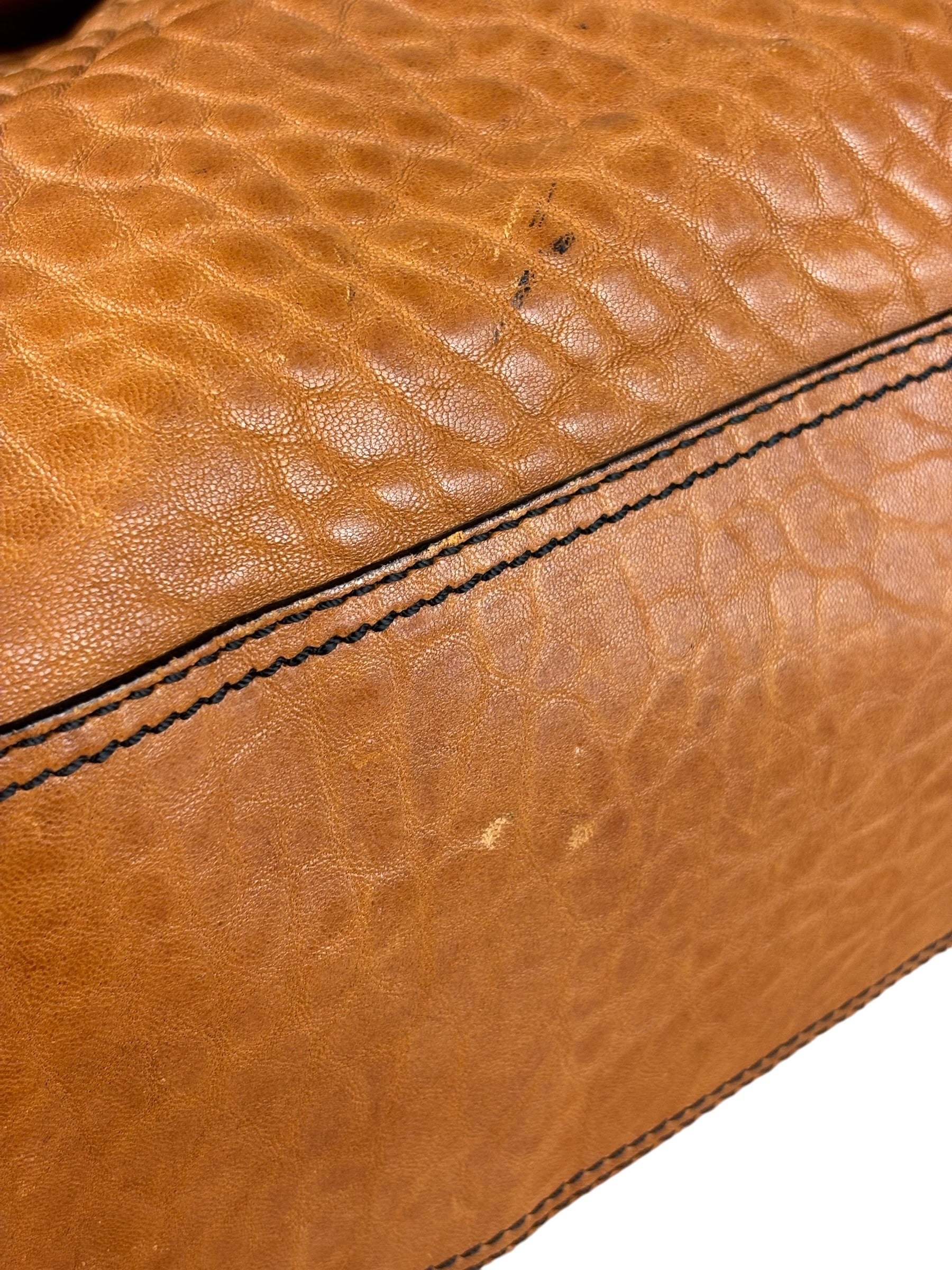 Fendi Vintage Brown/Black Leather B Shoulder Bag