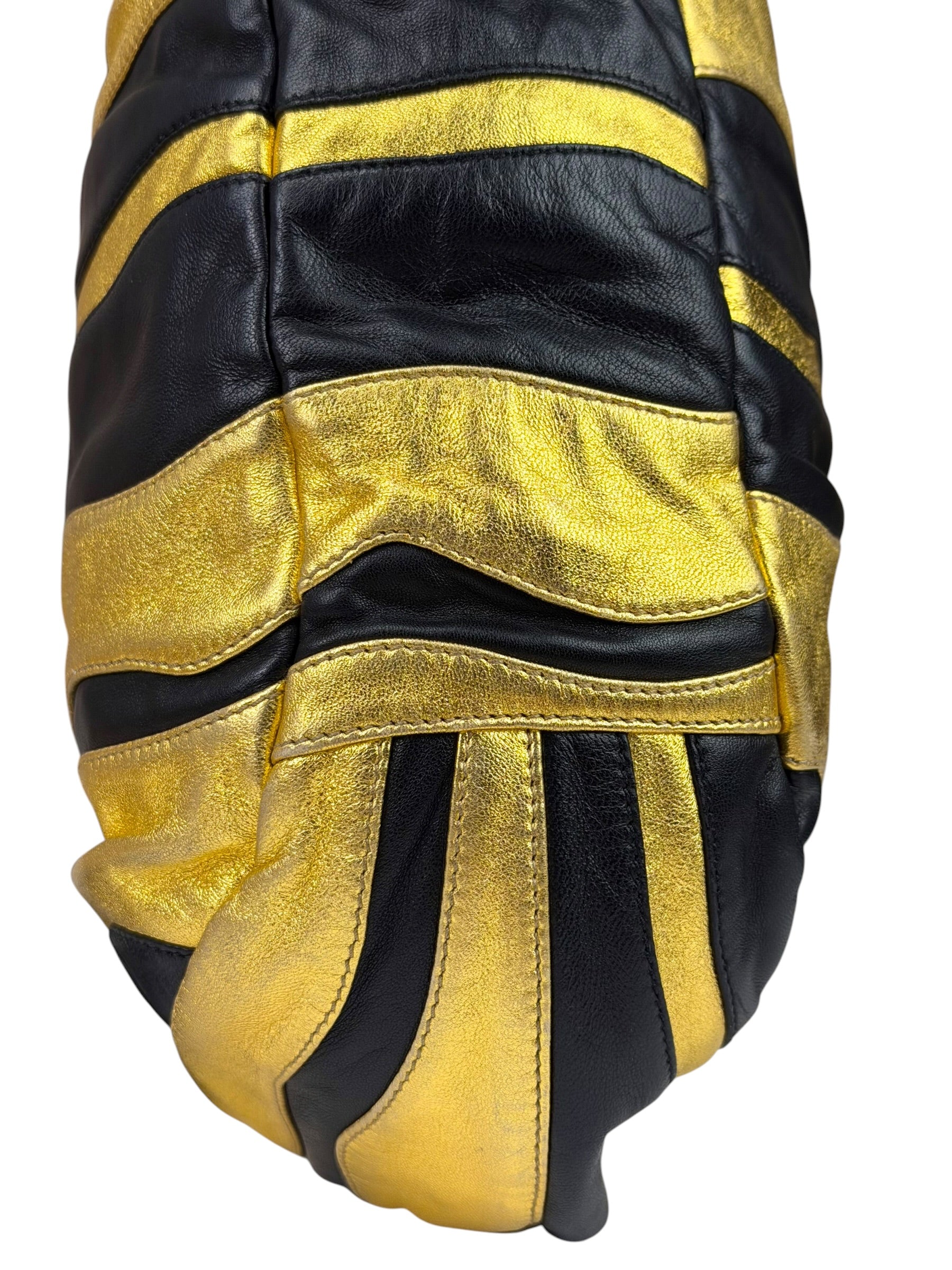 Prada Bicolor Leather Nappa Waves Tote Bag