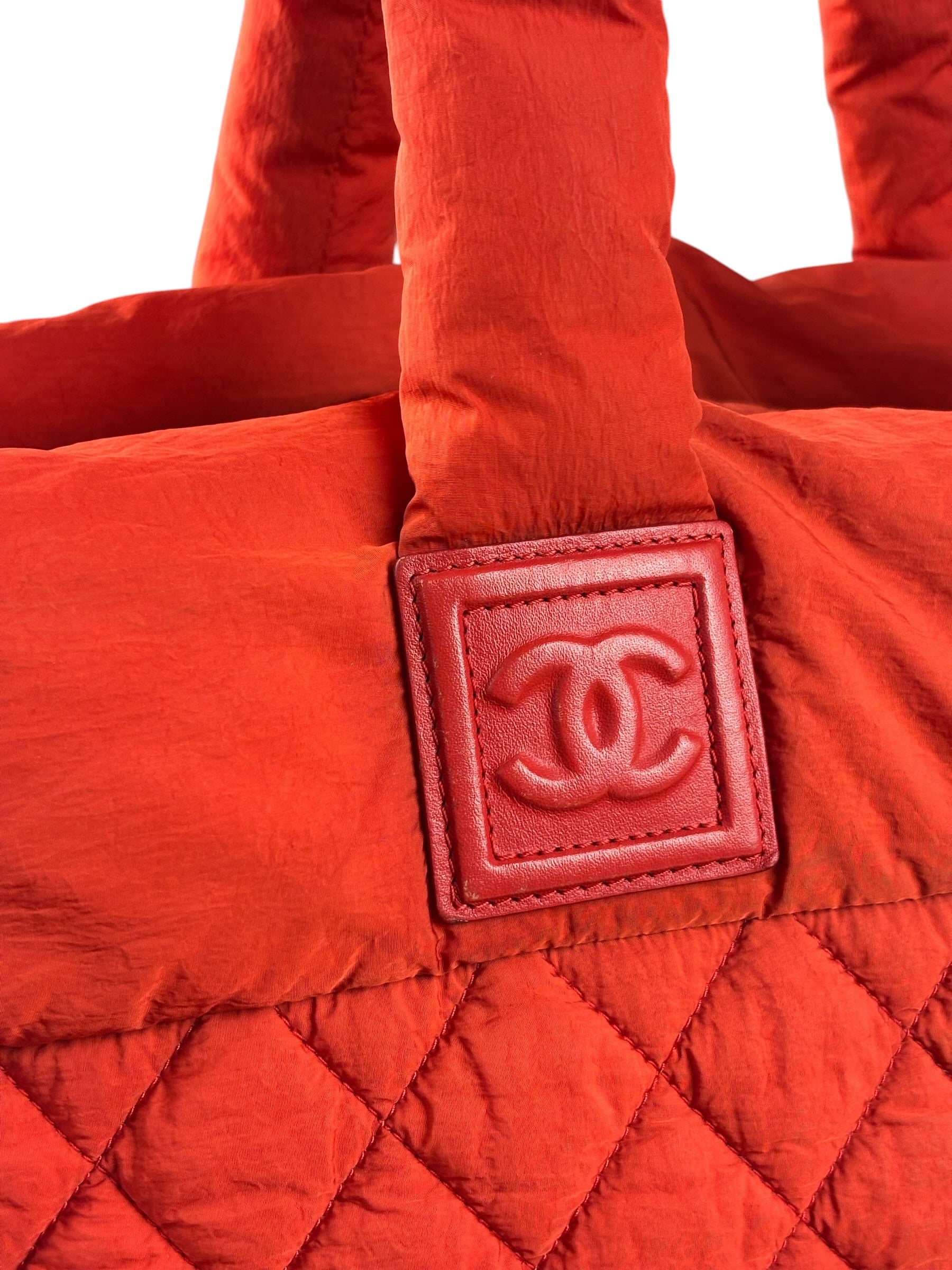 Chanel Red Nylon Coco Cocoon Tote Bag 2009