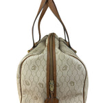 Christian Dior Vintage Beige Honeycomb Boston Bag