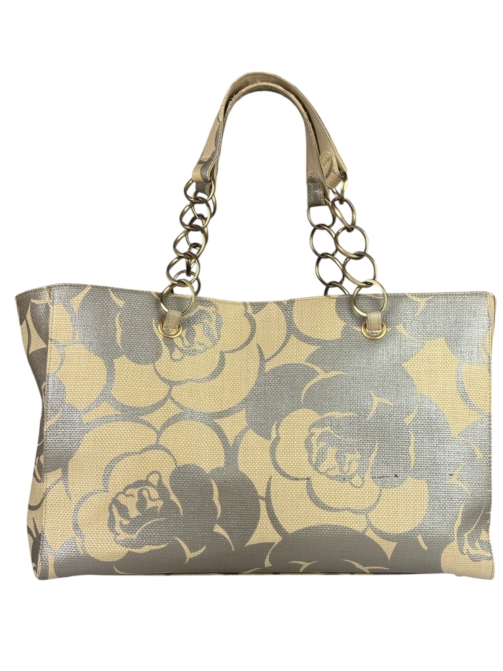 Chanel Camellia Raffia Tote 2004